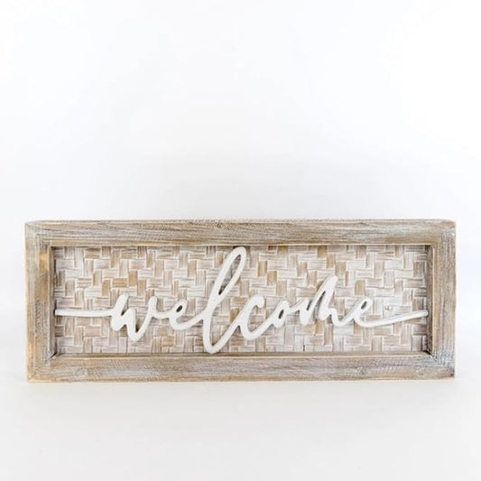 Wooden Framed WELCOME Wall Art