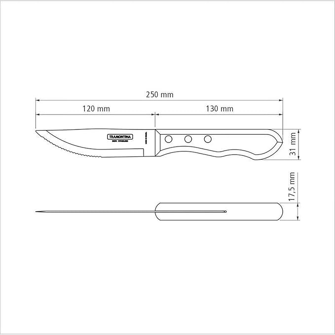 toramontexi-na Jumbo Knives, Poly Wood Dark Brown 34616095
