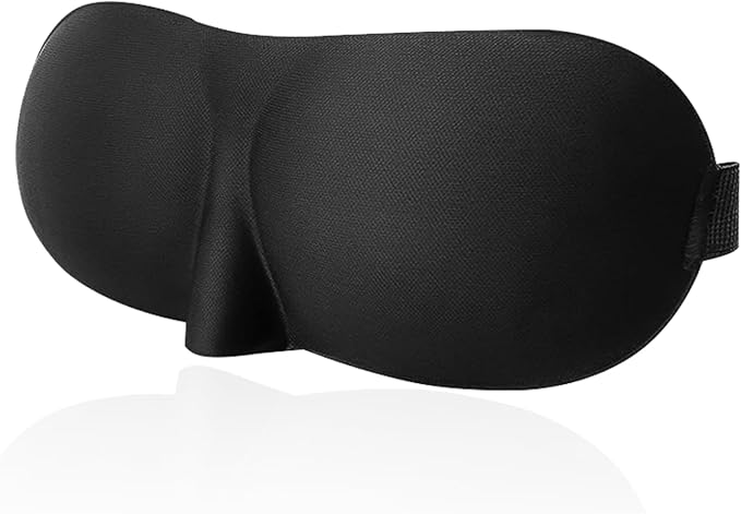 Sleep Masks for Women Men, Blackout Blindfold Eye Cover for Travel, 3D Eye Mask for Deep Sleep, Sleep Mask for Side Sleeper, Eye Mask with Adjustable Strap for Sleeping,Soft Breathable Eye Cover,Black