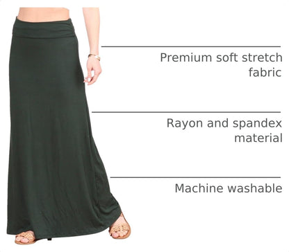 Popana Womens Long Maxi Skirt - Long Skirts for Women Trendy - Casual Convertible Sundress Plus Size Maxi Skirt