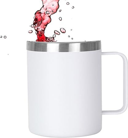 Insulated Travel Mug With Handle  Coffee Cup with Lid Handle Travel Insulated Mug  Water Cups Insulated Water Bottle Car Coffee Mug for Drink Coffee Hot Iced