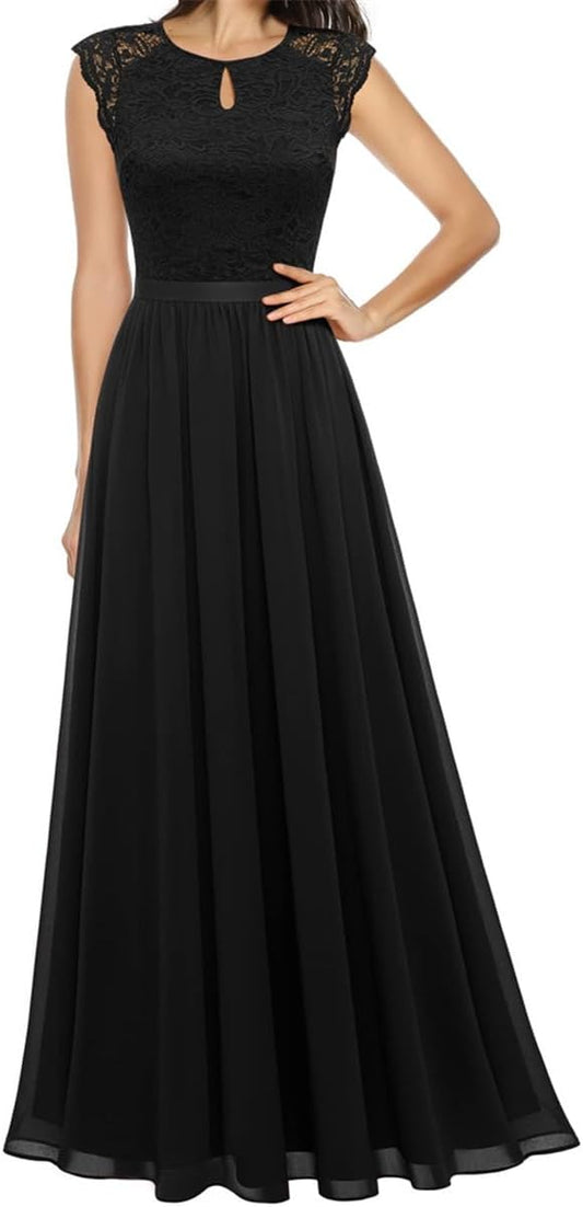 YRGERATON Women's Chiffon Bridesmaid Dresses for Wedding Sleeveless Formal Party Prom Gowns Backless Plus Size HYRR121