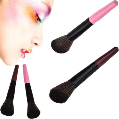Wine Red Cosmetic Brush, Wood Handle Nylon Brush Head Foundation Face Blush Powder Contour Makeup Brush, Making Your Makeup Easier Foundation Brushes