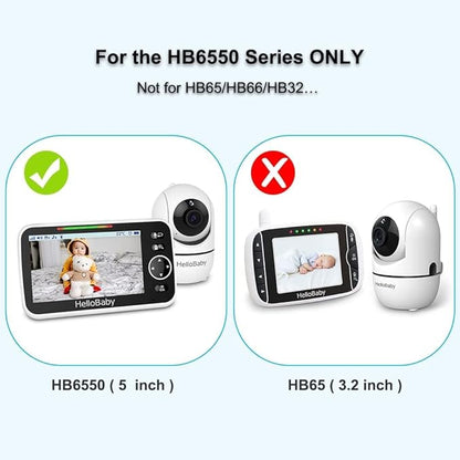 HelloBaby HB6550 20232024 Version Monitor Only - Only for HB6550 Video Monitor with Camera and Audio, Baby Monitor Display (Replace HB6550 Screen, Parent Units, Only Work with HB6550 Camera)