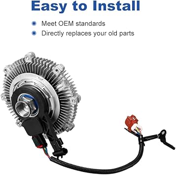 Cooling Radiator Fan Clutch Compatible with Ford Expedition 2009 F150 2009-2010 Lincoln Navigator 2009 V8 5.4L Replacement for 9L3Z8A616B