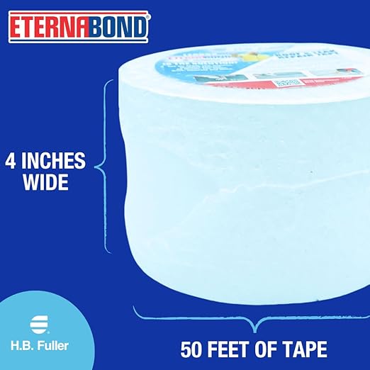 EternaBond RoofSeal White 4" x50' MicroSealant UV Stable RV Roof Seal Repair Tape  35 mil Total Thickness - EB-RW040-50R - One-Step Durable, Waterproof and Airtight Sealant