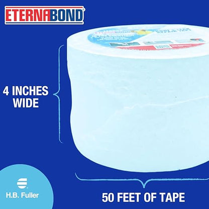 EternaBond RoofSeal White 4" x50' MicroSealant UV Stable RV Roof Seal Repair Tape  35 mil Total Thickness - EB-RW040-50R - One-Step Durable, Waterproof and Airtight Sealant