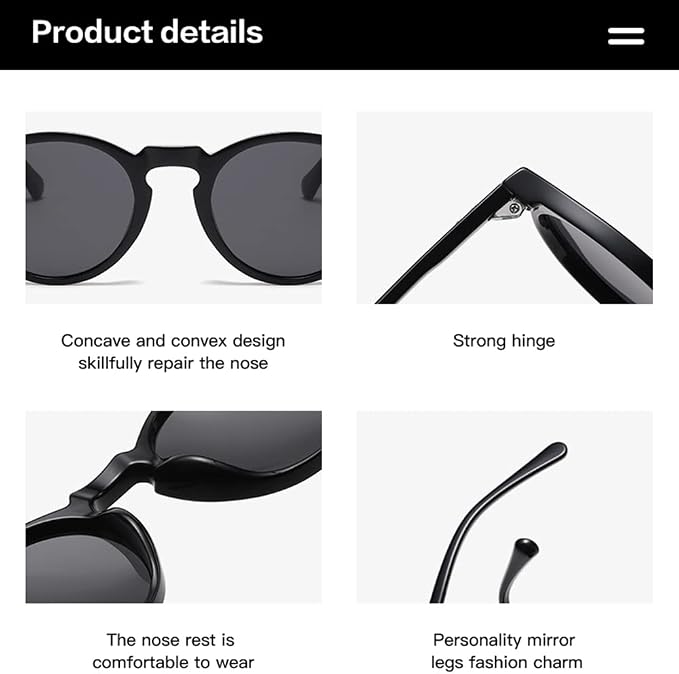 Vintage Polarized Sunglasses for Men Women Round Retro Classic Fashion Eyewear UV400 Protection Sun Glasse