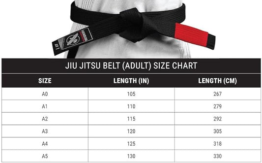 Hayabusa 2.0 Adult BJJ Belt - Premium Quality, IBJJF Compliant, Reinforced Double Stitching