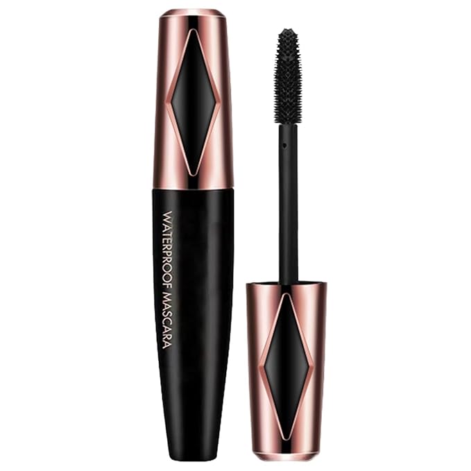 Black Waterproof Mascara - European and Style Lash Makeup, No Smudge or Sweat  Curl-Enhancing and Volumizing Mascara, Long-Lasting Slimming Lash Formula for All-Day Wear