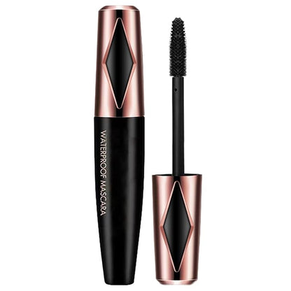 Black Waterproof Mascara - European and Style Lash Makeup, No Smudge or Sweat  Curl-Enhancing and Volumizing Mascara, Long-Lasting Slimming Lash Formula for All-Day Wear
