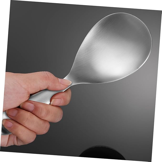 Stainless Steel Rice Spoon Ergonomic Non Stick Rice Serving Spoon Practical Kitchen Utensil for Rice Cookers and Serving Dishes Matte Finish
