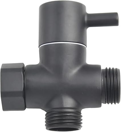 Sturdy And Durable Diverter Valve T Adapter 12in Female 12in Male Black Brass For Solid Metal Handle