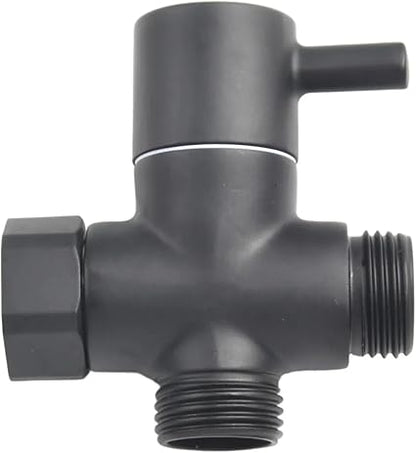 Sturdy And Durable Diverter Valve T Adapter 12in Female 12in Male Black Brass For Solid Metal Handle
