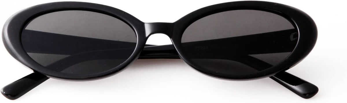 Oval Sunglasses for Women,90s Retro Small Trendy Shades Vintage Chic Cute,Skinny,Lightweight,Comfortable Fit,UV400 Protection,Daily Driving,Beach Trips,Everyday Wear,Street Style