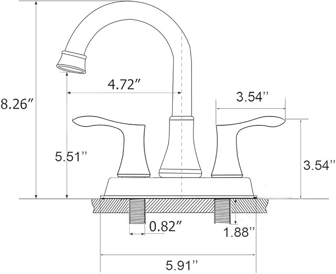 Matte Black Bathroom Sink Faucet, 2-Handle 4 Inch Centerset Lead-Free Modern Commercial, 360 Swivel High-Arc Spout Lavatory Vanity Faucets Set for Bathroom Sink with Pop-up Drain  Water Hoses