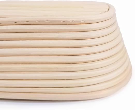 Bread Basket-Sourdough Proofing Basket-Proofing Basket-9.8 inch Oval Proofing Bowl with Liner for Home Baker Baking Tool Kits (Oval)
