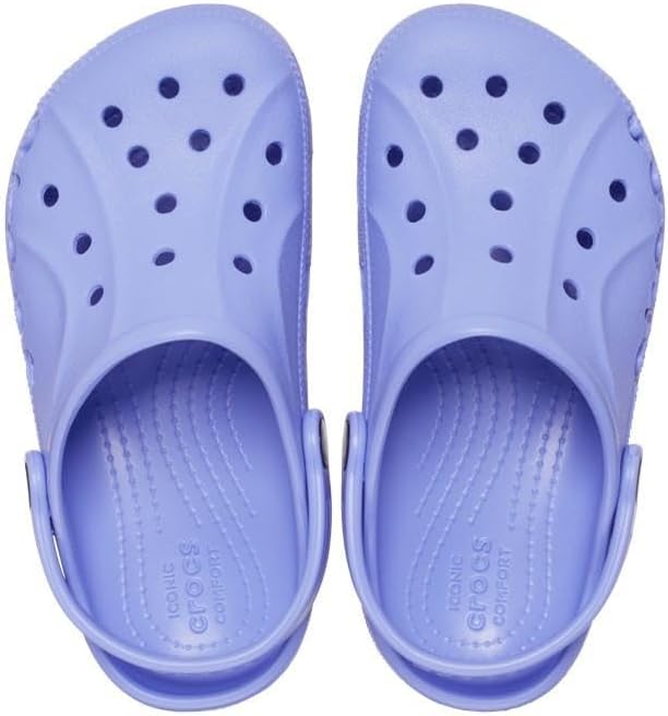 2-3 years old Crocs Kids' Classic Glitter Clog, Purple Digital.
