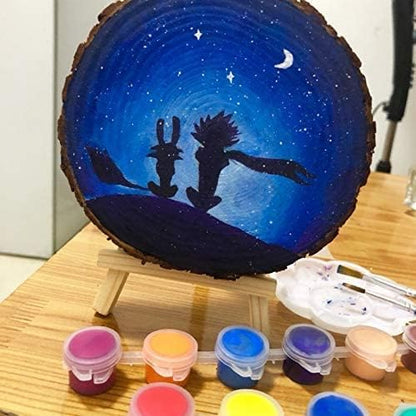 Unfinished Natural with Tree Bark Wood Slices 6 Pcs 5 inch Disc Coasters Wood Coaster Pieces Craft Wood kit Circles Crafts Christmas Ornaments DIY Crafts with Bark for Crafts Rustic Wedding
