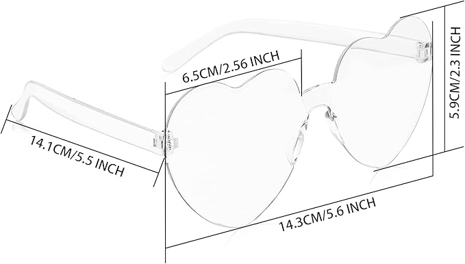 MAXJULI Heart Sunglasses for Women Baby Girl,Hot Party Neon Shades UV Protection 8069