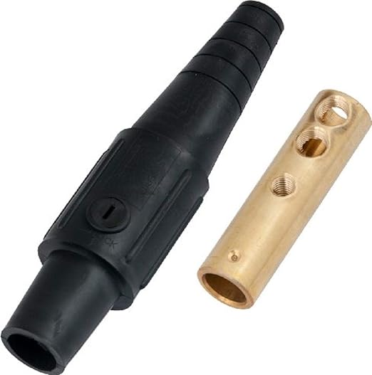 Marinco CLS2FB-A CLS Cam Type, Series 16 Inline, Single Pin Connector, 400 Amp, 600 Volt, 6 - 2 AWG, Female - Black (A)