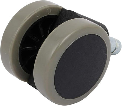2 Inch Power supply and power module Dia Double Wheel PU Cover Swivel Casters Gray for Office Chair