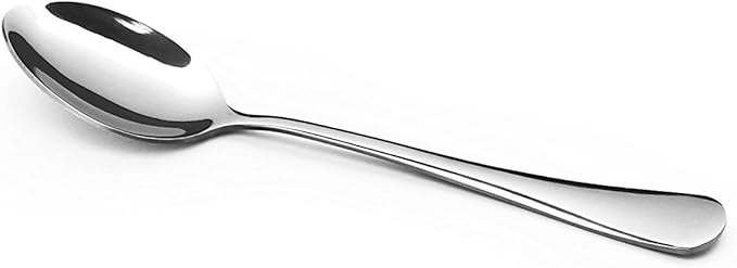 HornTide 6-Piece Dinner Spoon Set Table Spoon Flatware Stainless Steel Mirror Polishing 7-Inch 18cm