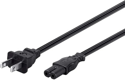 Monoprice AC Power Cord Cable - 3 Feet Without Polarized | 18AWG, 10A (NEMA 1-15P to IEC-320-C7) Black