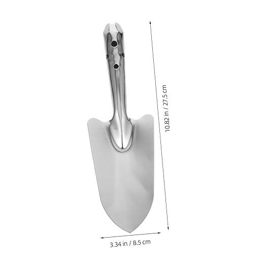 Stainless Steel Borrowing Shovel Transplanting Weeding Trowel Planting Spade Tool Gardening Trowel Tools Pot Soil Scoop Weeding Spade Garden Digging Trowel Small Hand Shovel Silver