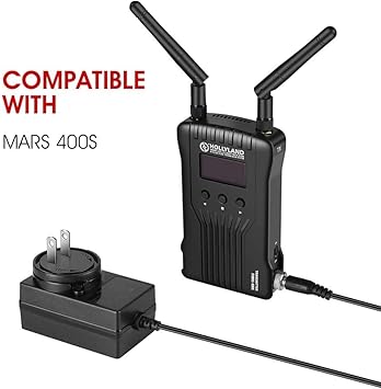 Hollyland 12V 2A DC Adapter Power Supply for Pyro 7  S  H  Mars 400S Pro  II  4K  M1  M1 Enhanced  Cosmo C1 Wireless Video Transmission System - US Standard