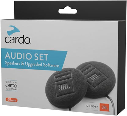 Cardo 1.772" Audio Set, Works with Most Helmet Communicators (Single Pack), Black
