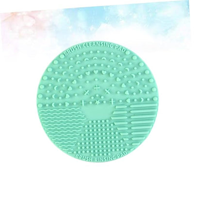 Round Makeup Brush Cleaner Pad Silicone Makeup Brush Scrubber Easy to Pads