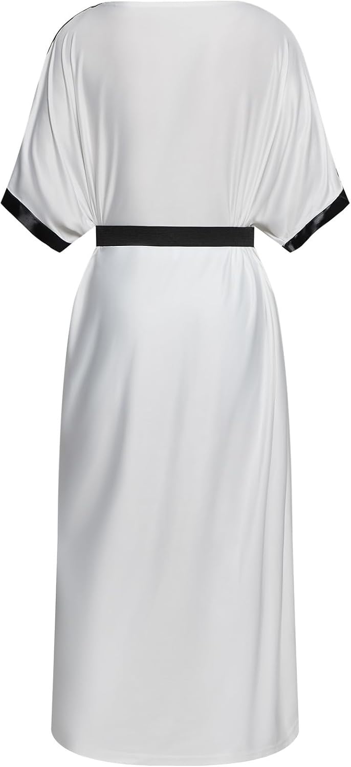 Men Ancient Greek Gods Toga Roman Senator Robe Caesar Costume with Belt Wristbands.