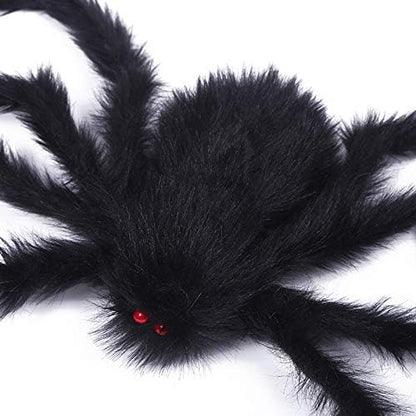 Halloween Giant Spider, 3.0FT Large Foldable Spider Fake Hairy Spider Scary Decorations Halloween Spider Outdoor Yard