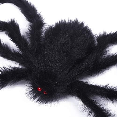 Halloween Giant Spider, 3.0FT Large Foldable Spider Fake Hairy Spider Scary Decorations Halloween Spider Outdoor Yard