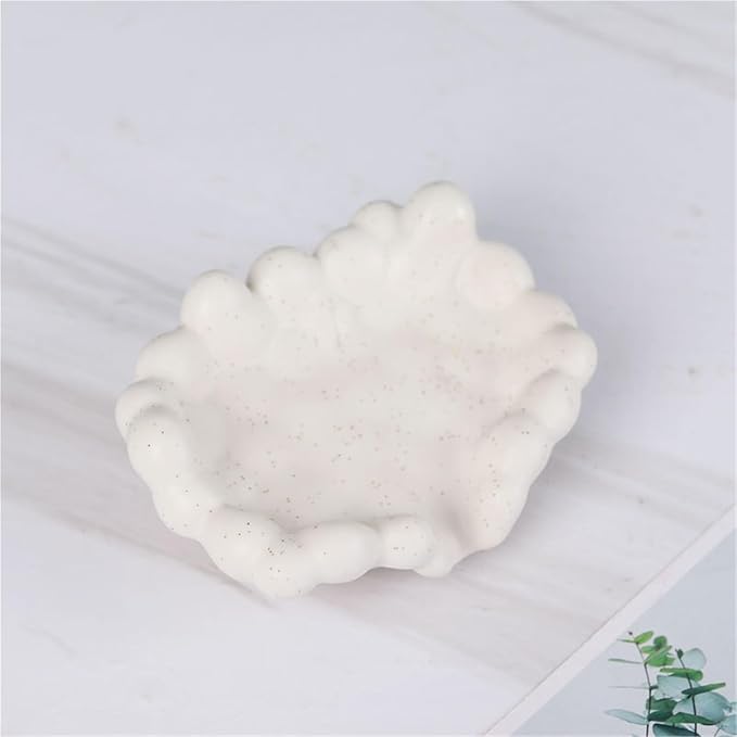 Ceramic Bubble Soap Box Drain Household Bathroom Soap Box Hotel Soap Rack(A)
