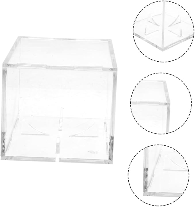 Baseball Display Case Box 2 Pack Acrylic Display Boxes Lucite Showcase for Baseballs