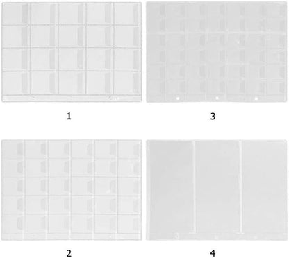 Briartw 10Pcs Sheet Coin PVC Grid Bag Coin Cash Money Storage Card Organizer Bags Transparent Stamp Coins Holder Album Bag