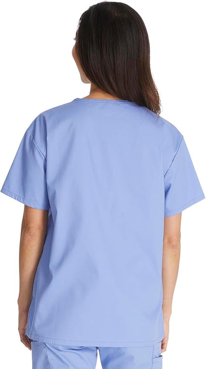 Dickies EDS Signature Scrubs for Women, V-Neck Womens Tops in Soft Brushed Poplin 86706