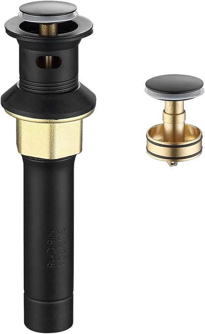 Stylish Matte Black Sink Drain for Comfort, Anti-Clogging Design, Easy Installation  Modern