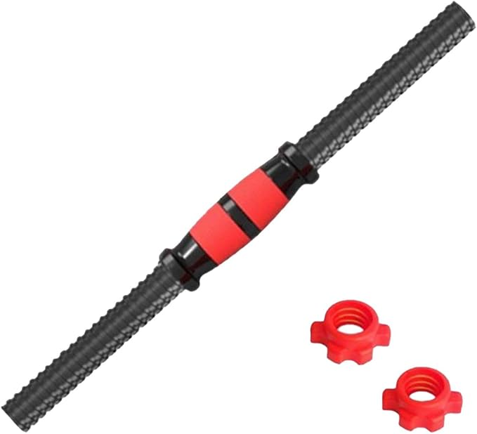 Barbell Bar with Nuts Fitness Equipment Practical Threaded Handles Dumbells Weights Set for Workout Sport Fitness Equipment, 35cm