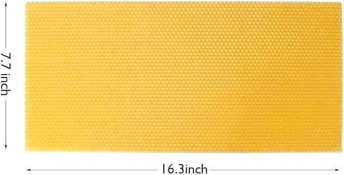 Beehive Waxed Coated Foundation Sheet 30pcs Honeycombs Bee Wax Nest Foundation Bee Keeping Supplies Non-Toxic Deep Hive Sheets(8 13 x 16 57 Inch)