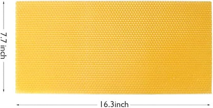 Beehive Waxed Coated Foundation Sheet 30pcs Honeycombs Bee Wax Nest Foundation Bee Keeping Supplies Non-Toxic Deep Hive Sheets(8 13 x 16 57 Inch)