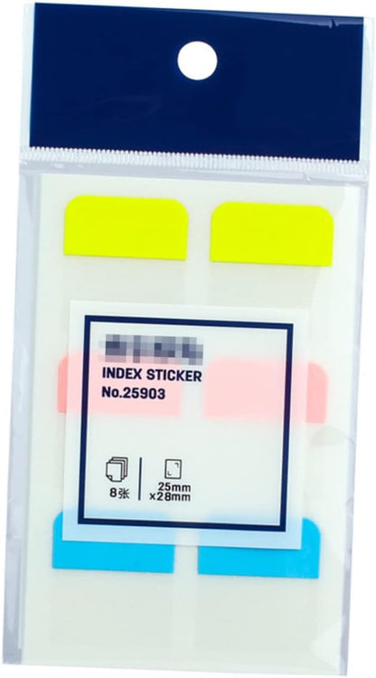 8 Sheets Vibrant Lined Sticky Index Stickers Notes Pastel Pads for Student Supplies