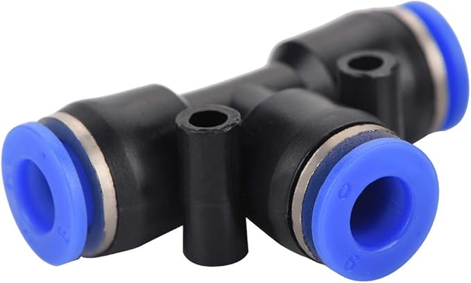 40Pcs 6mm Air Hose Pneumatic Push Connector 4 Types Air Push Quick Fittings 0-0.9MPa