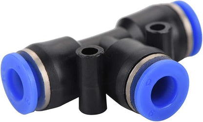 40Pcs 6mm Air Hose Pneumatic Push Connector 4 Types Air Push Quick Fittings 0-0.9MPa