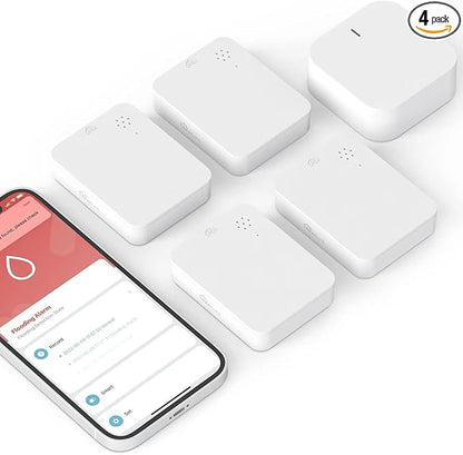 TREATLIFE Smart Water Leak Detector 4 Pack  Zigbee Hub Kits, Water Sensor Alarm Compatible with Alexa and Google Home, Sensitive Leak and Drip Alert, for Kitchen, Bathroom, and Basement