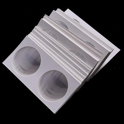 50 Pieces Cardboard Coin Flips 2x2 Holders Sleeves for All Coins Collection Supplies Currency Holder Storage for Pennies, Quarters, Stamp (40mm)