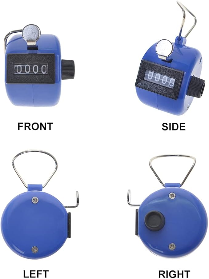 TopTie ABS Hand Tally Counter, 4-Digit Mechanical Golf Clicker Counter Handheld, Lap Number Counter
