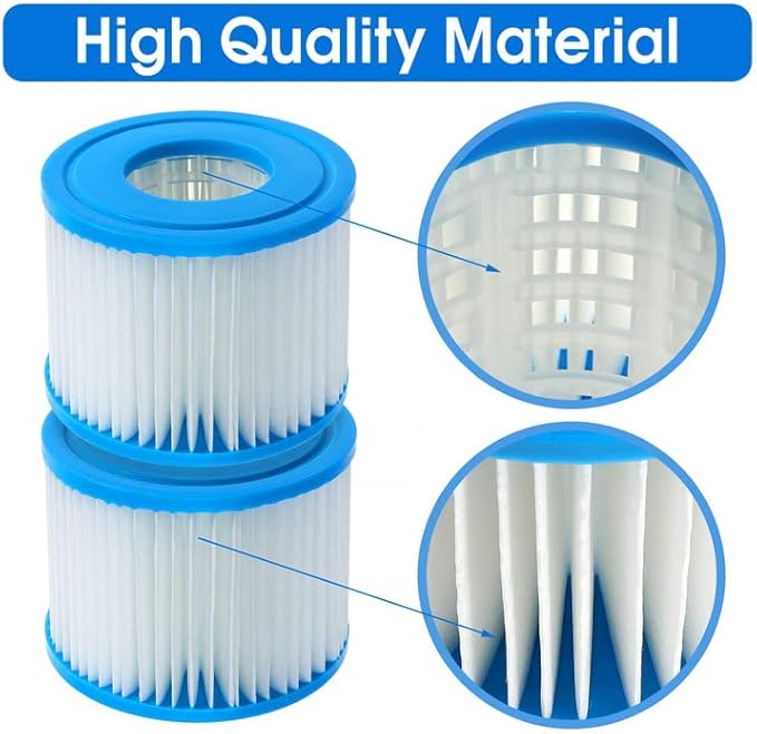 Type VI Hot Tub Filter Cartridge for Spa, Inflatable Hot Tub Tub and Other Types of Inflatable Spa Filter Cartridge Accessories (2pcs)